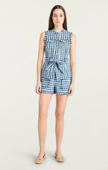 Women Matilda Tweed Reenee Vest Navy Multi