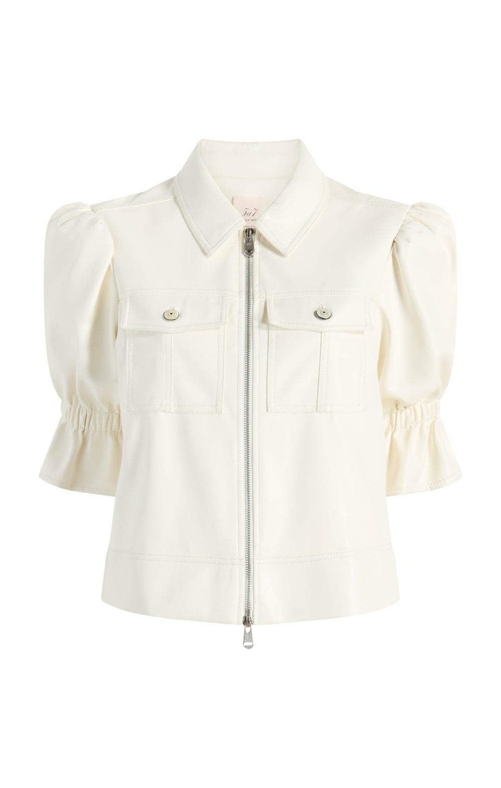 Women Lite Vegan Leather Holly Jacket Ivory