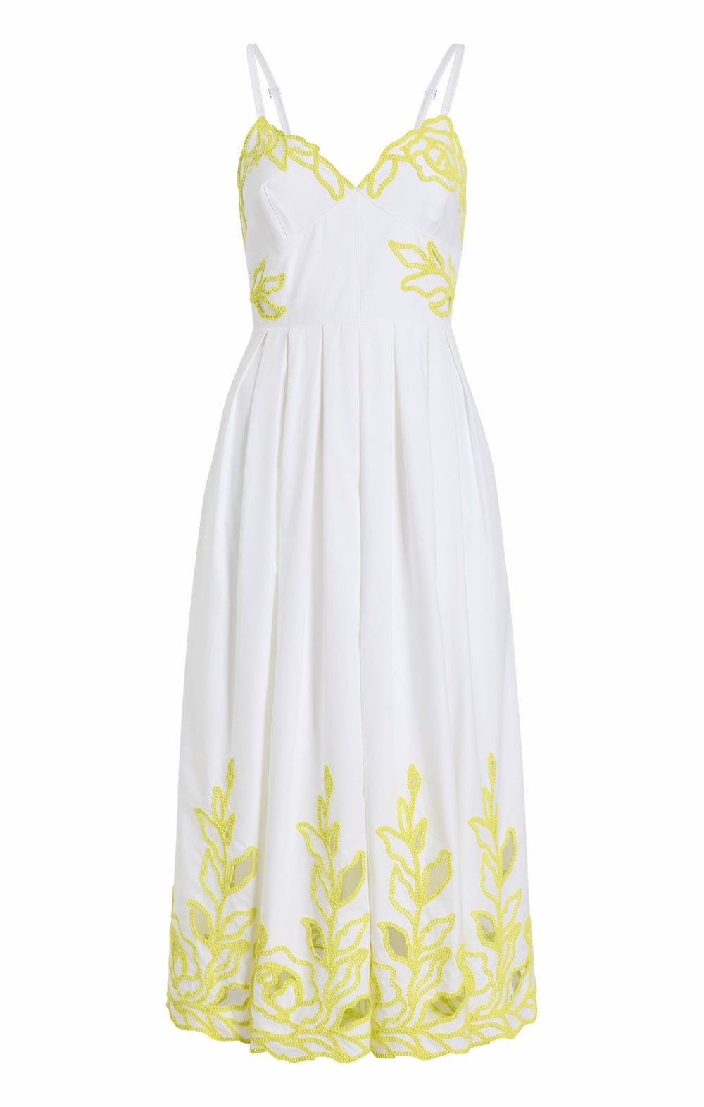 Women Trailing Peonies Maude Dress White/Golden Glow