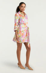 Women Midnight Tulips Mini Jacey Dress Pale Lavender Multi