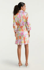 Women Midnight Tulips Mini Jacey Dress Pale Lavender Multi