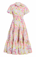 Women Midnight Tulips Maggio Dress Pale Lavender Multi