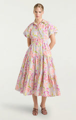 Women Midnight Tulips Maggio Dress Pale Lavender Multi