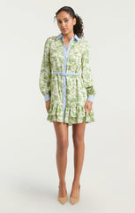 Women Ivy Paisley Tirza Dress Ivory Multi/Blue Hydrangea