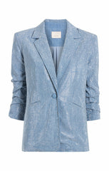 Women Chambray Heatset Kylie Jacket Medium Blue