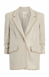 Women Lurex Linen Kylie Blazer Plaster