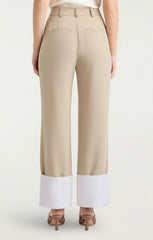 Women Maesa Pant Khaki/White