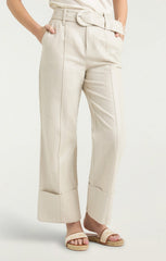 Women Lurex Linen Vassi Pant Plaster