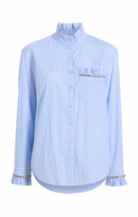 Women Gerda Top Blue Hydrangea/Ivory