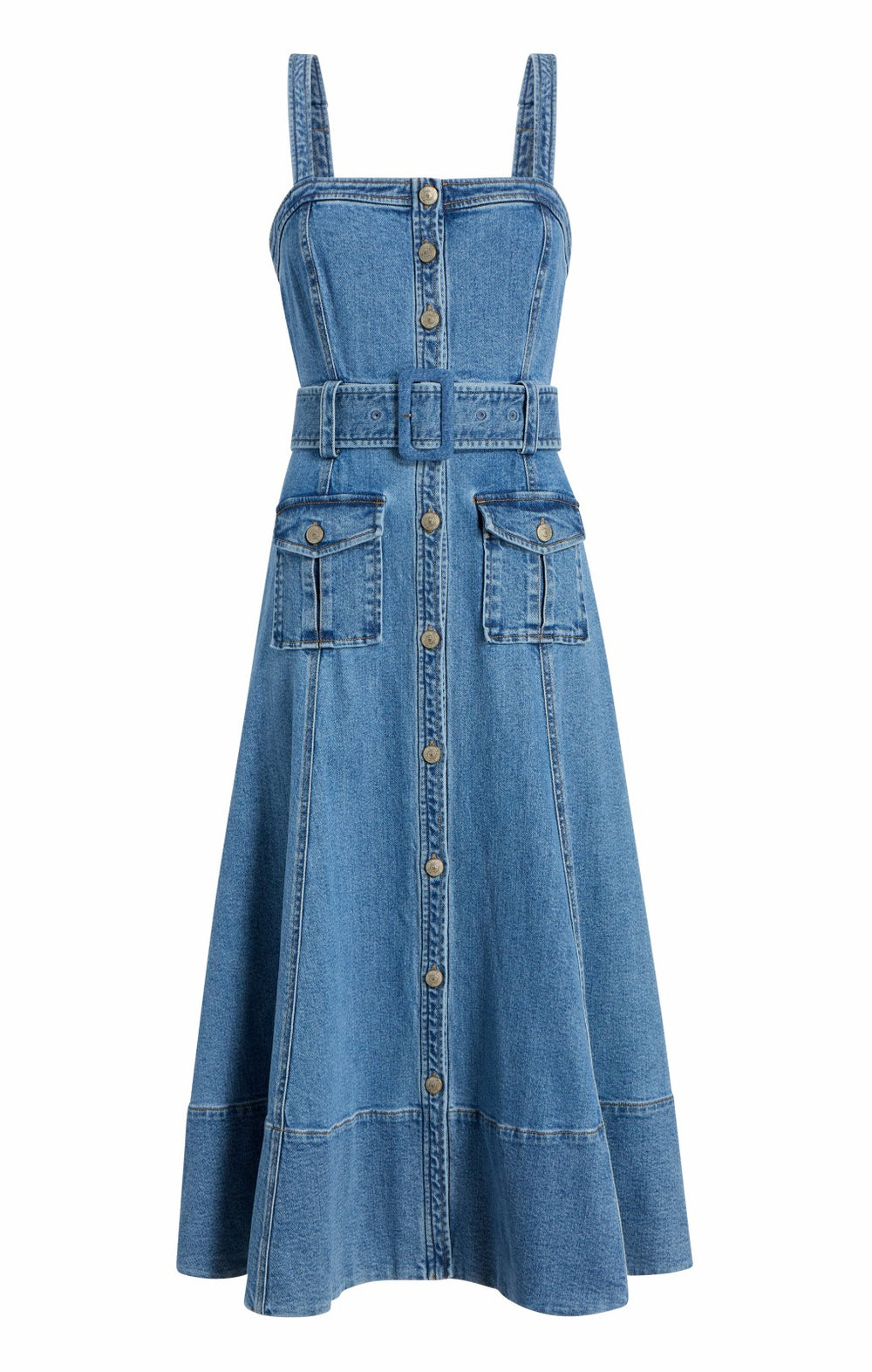 Women Denim Vega Dress Blue Haze