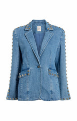 Women Studded Milly Jacket Blue Haze