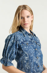 Women Sketchbook Floral Sylvain Jacket Indigo/White