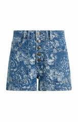 Women Sketchbook Floral Vivian Short Indigo/White