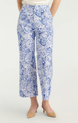 Women Sketchbook Floral Benji Pant White/Dark Cerulean