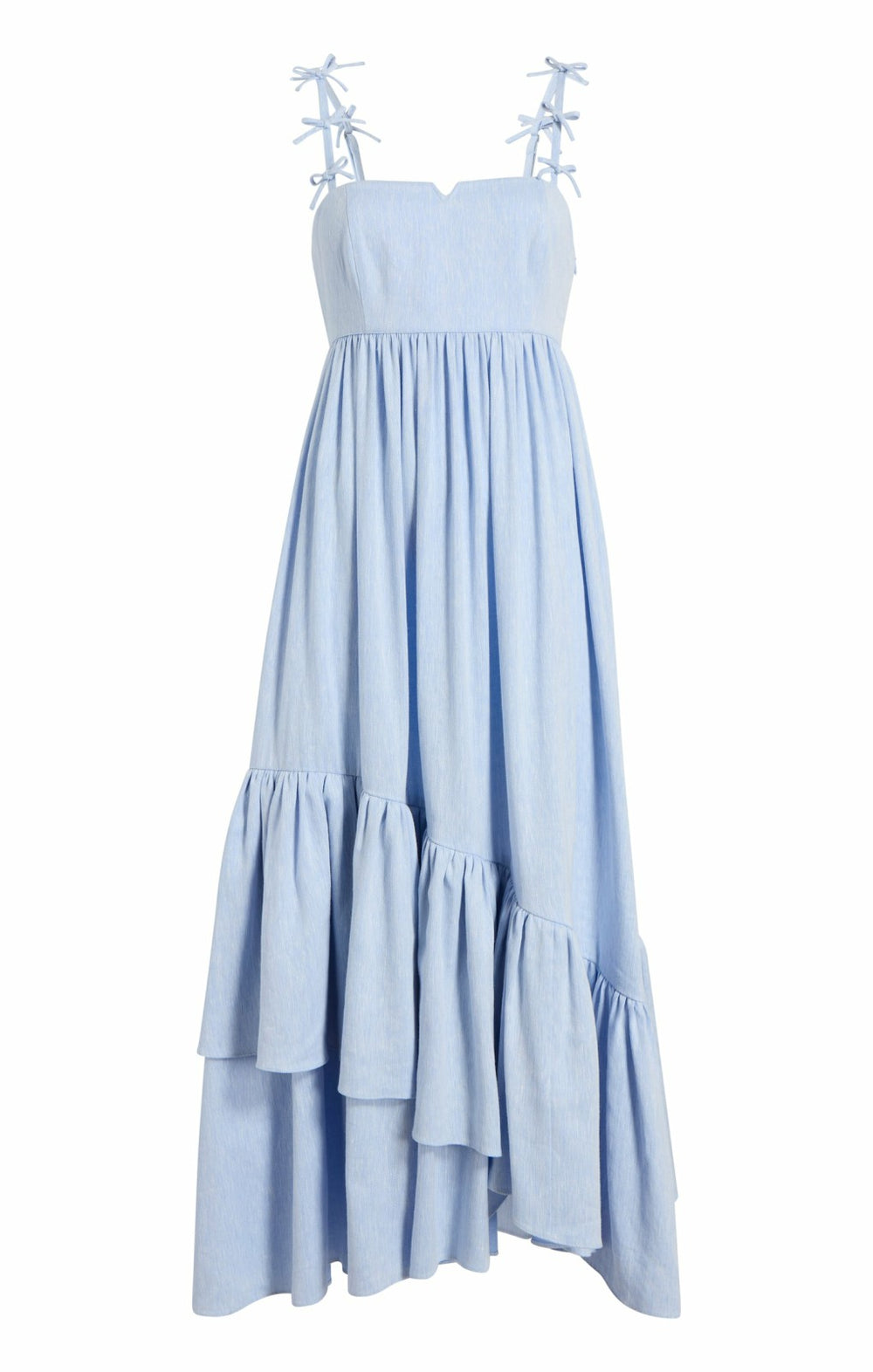 Women Linen Suiting Bailey Dress Blue Hydrangea