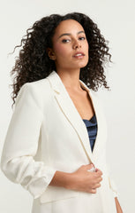 Women Linen Suiting Kylie Blazer Ivory