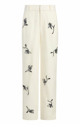 Women Falling Lilies Zinon Pant Ivory/Navy