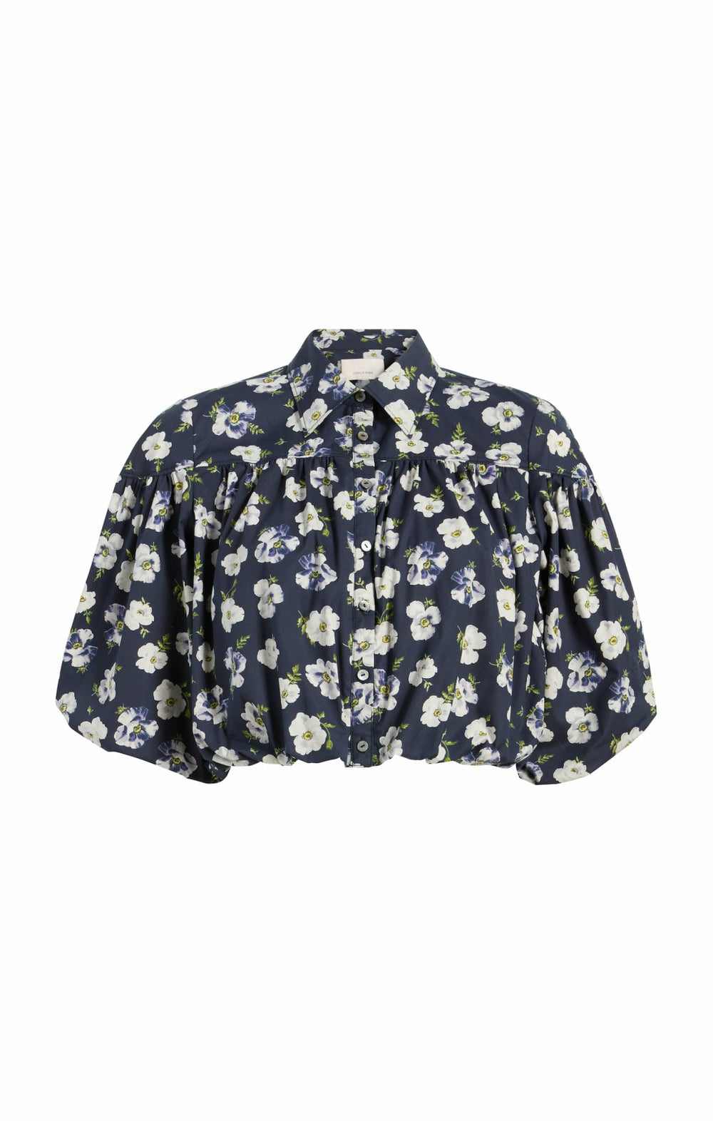 Women Mini Tossed Poppies Elysa Top Navy Multi