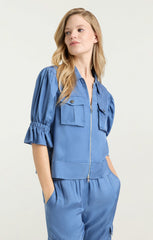 Women Holly Jacket Blue Corn