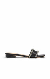 Women Catherine Crystal Slide Black/Clear