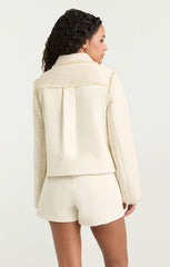 Women Braided Tweed Liliana Jacket Whisper White/Gardenia