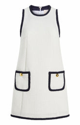 Women Contrast Auden Dress White/Navy