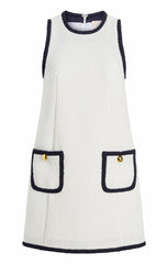 Women Contrast Auden Dress White/Navy