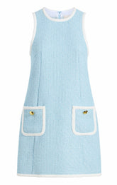 Women Contrast Auden Dress Whispering Sky /White