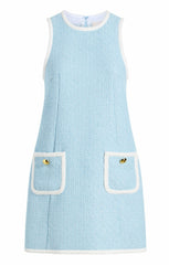Women Contrast Auden Dress Whispering Sky /White