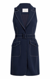 Women Belize Dress Navy/White