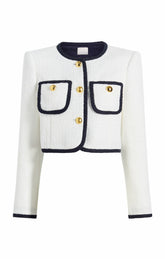 Women Contrast Auden Jacket White/Navy
