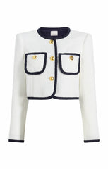 Women Contrast Auden Jacket White/Navy