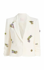 Women Crystal Ivy Le Petit Khloe Blazer Ivory/Yolk Multi