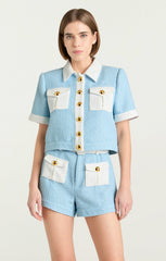 Women Nissy Jacket Whispering Sky /White