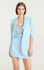 Women Short Sleeve Khloe Blazer Whispering Sky Multi