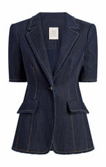 Women Short Sleeve Sallie Blazer Indigo