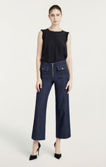 Women Lenore Top Silk Black