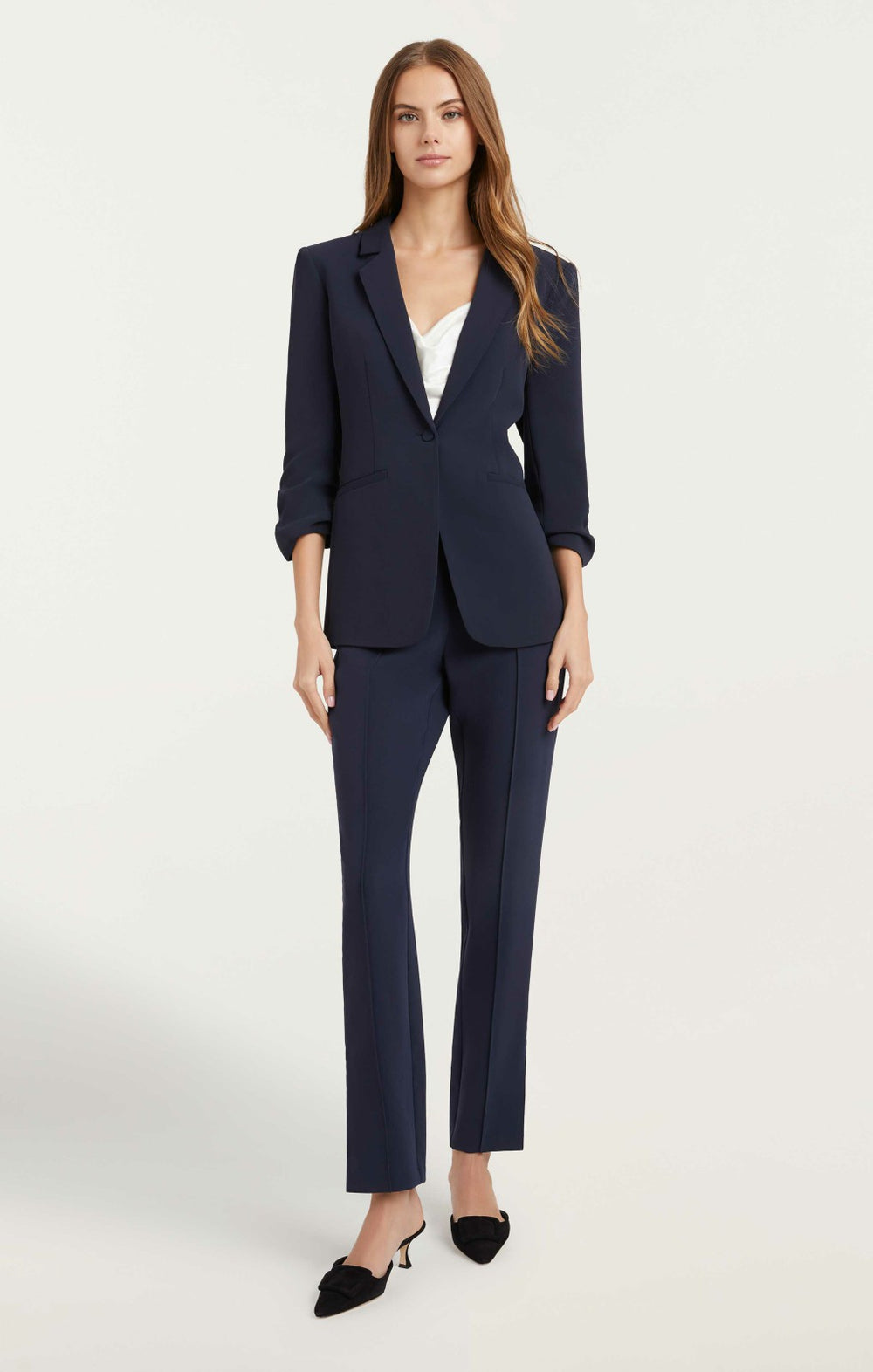 Women Crepe Khloe Blazer Navy