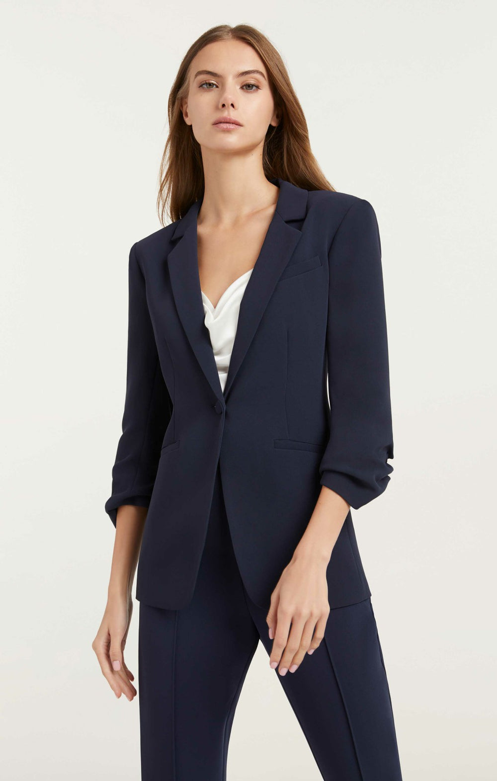 Women Crepe Khloe Blazer Navy