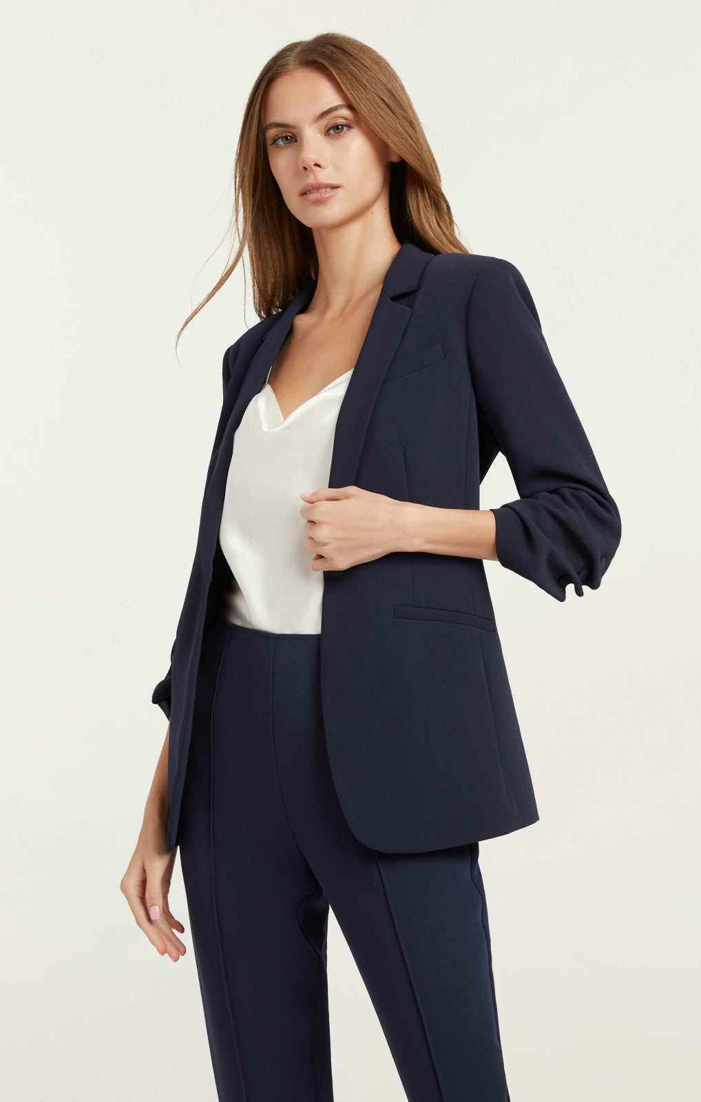 Women Crepe Khloe Blazer Navy