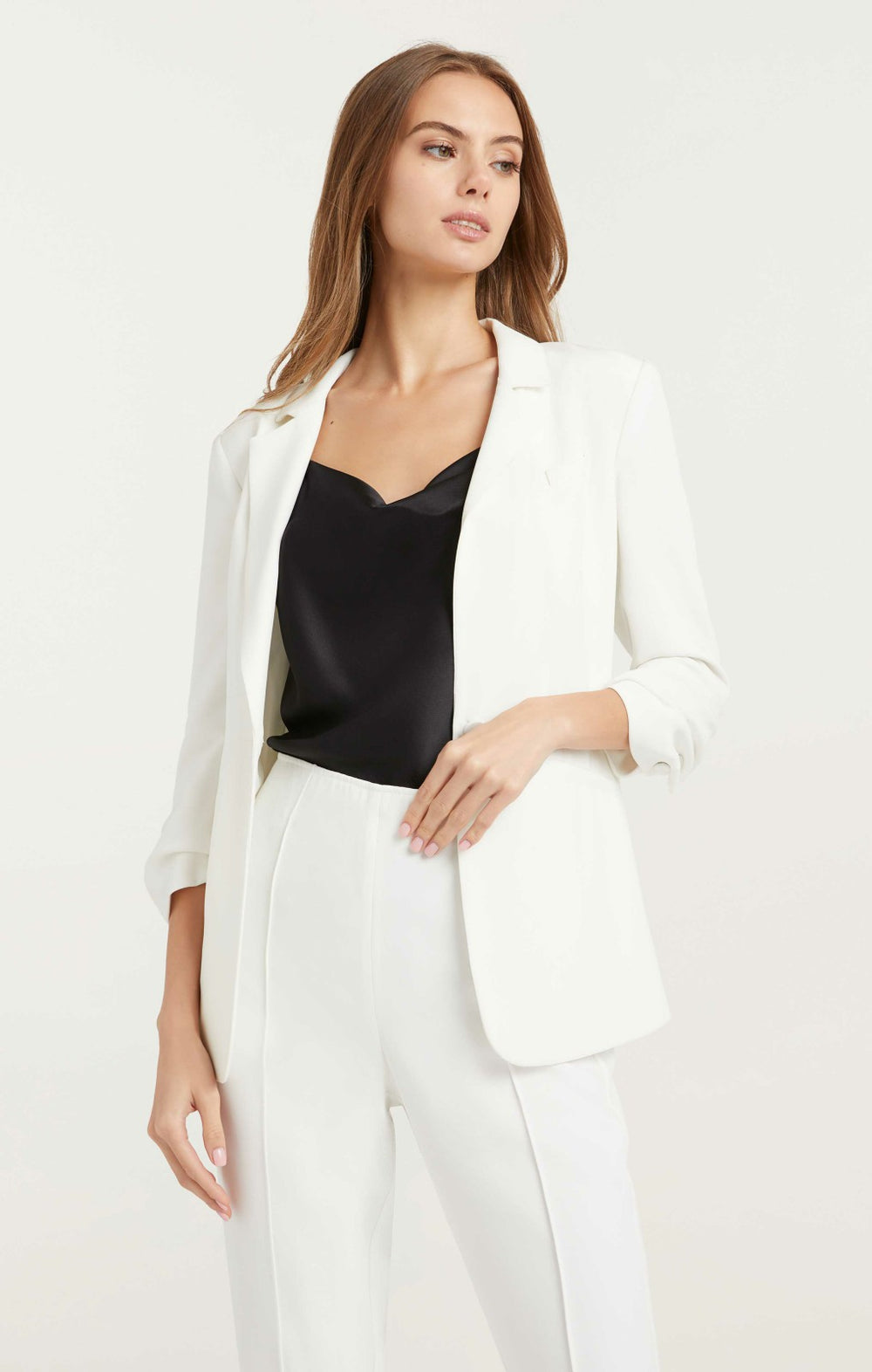 Women Crepe Khloe Blazer Ivory