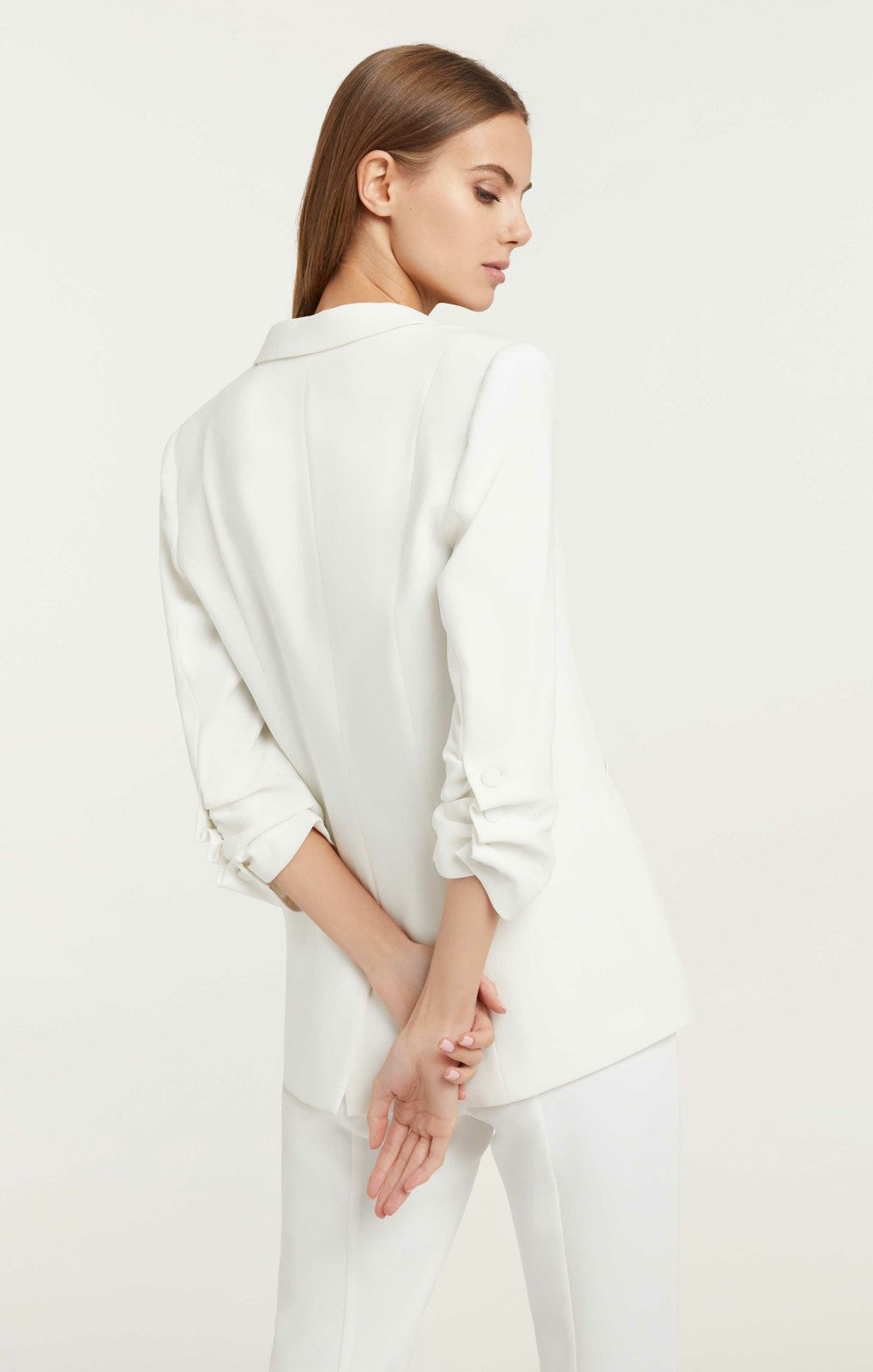 Women Crepe Khloe Blazer Ivory