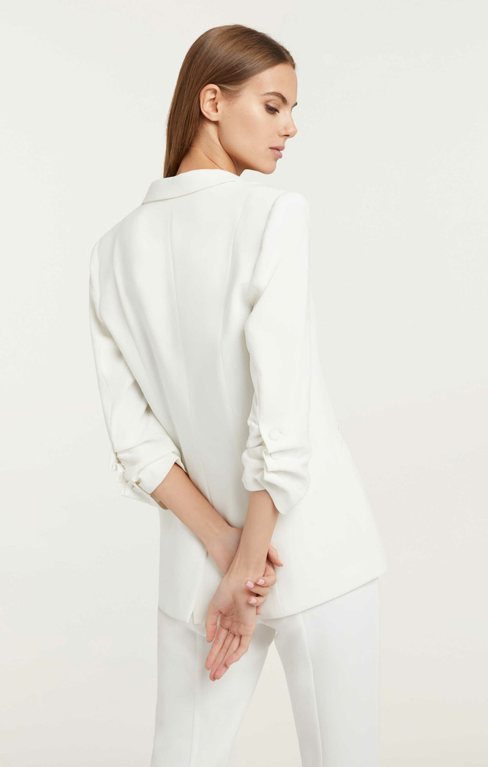 Women Crepe Khloe Blazer Ivory