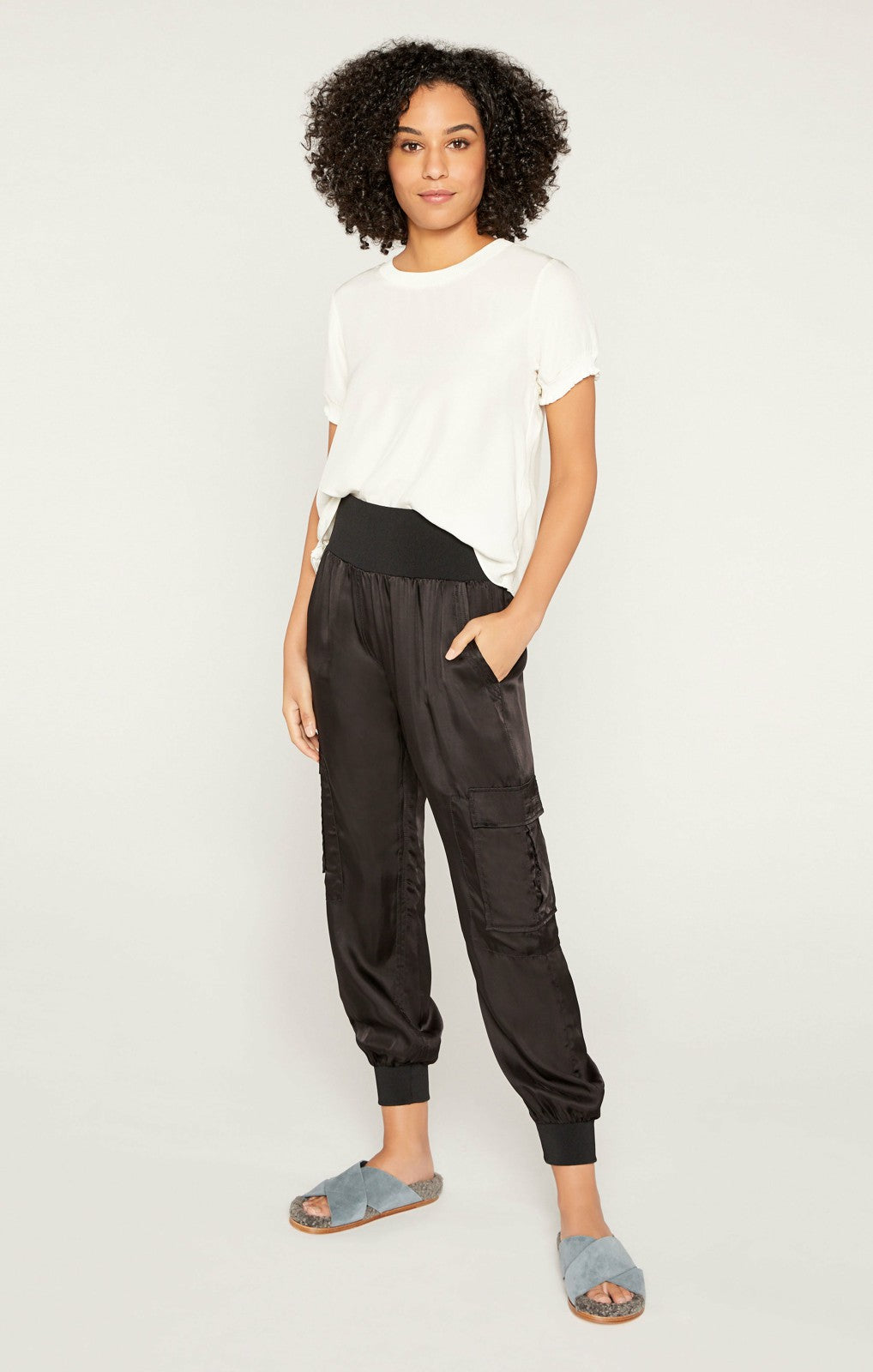 Women Lenny Top Silk Ivory