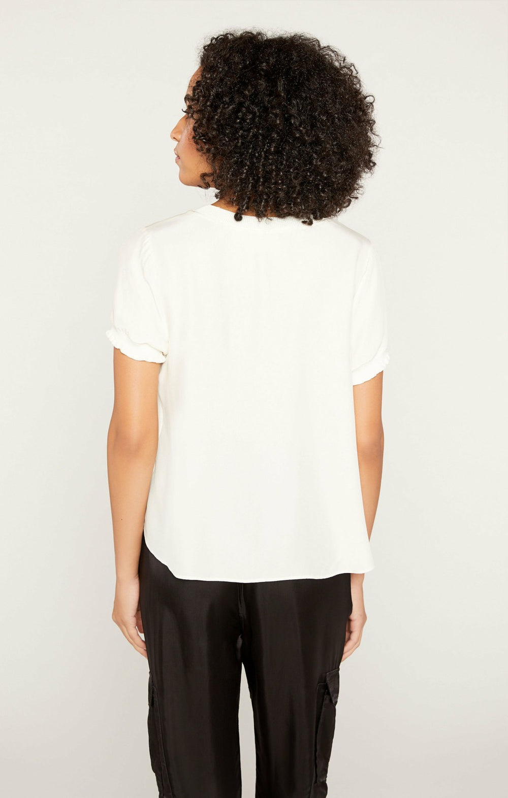 Women Lenny Top Silk Ivory