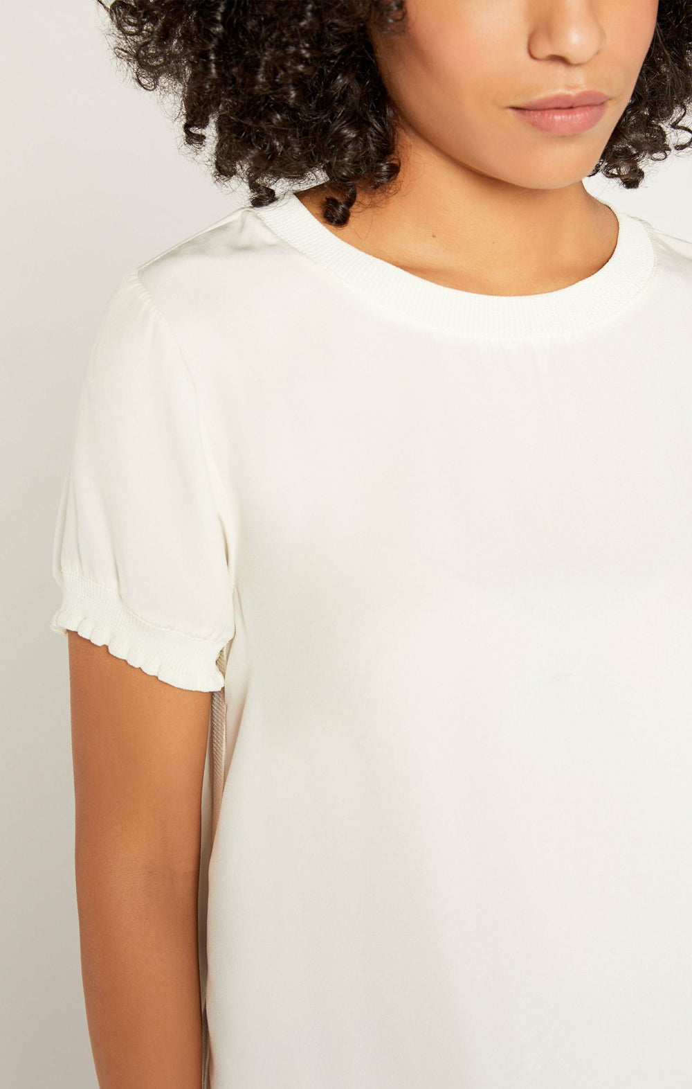 Women Lenny Top Silk Ivory