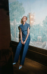 Women Long Azure Pant Indigo
