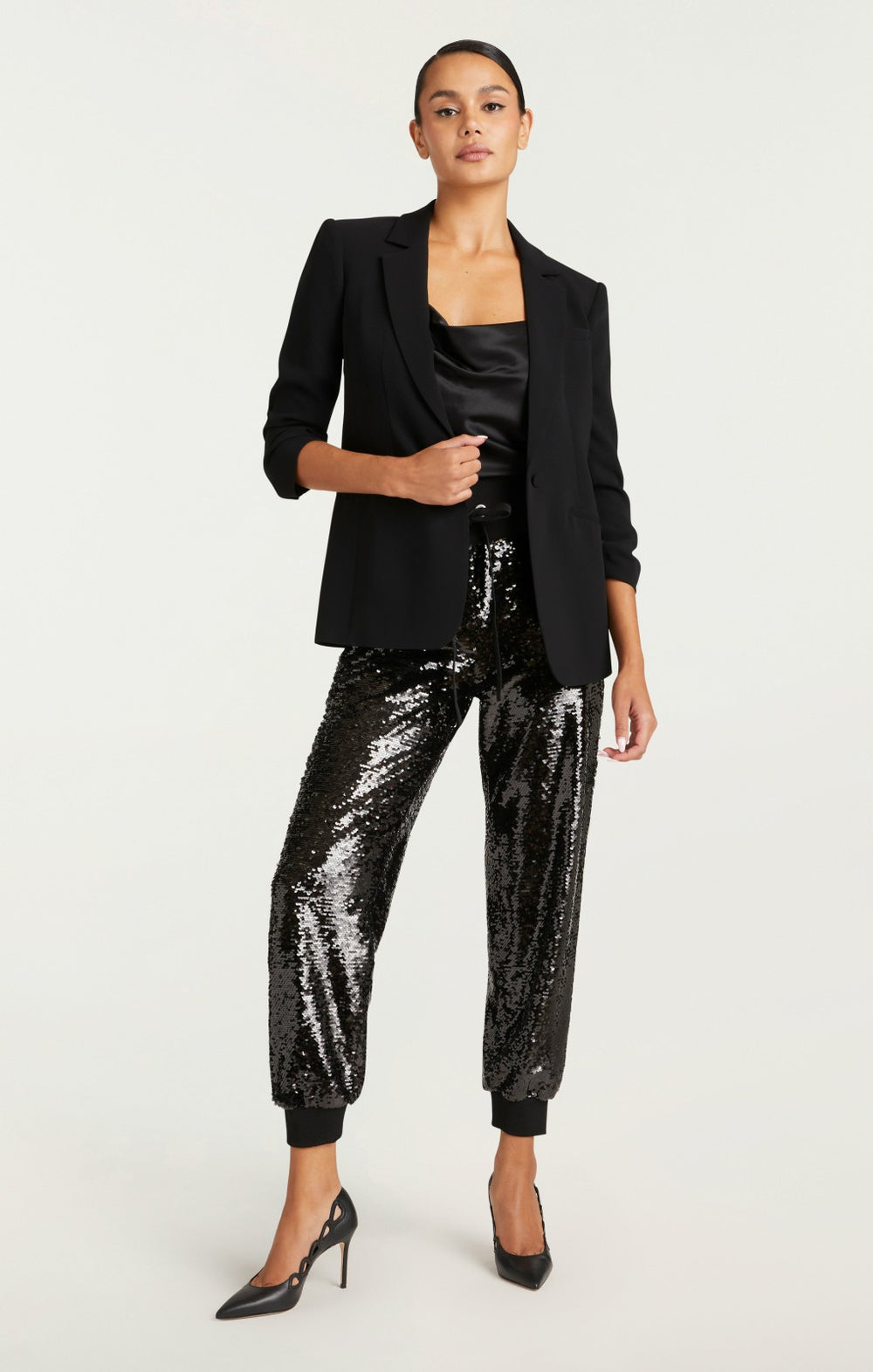 Women Sequin Giles Pant Sequin Black