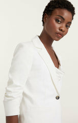 Women Denim Khloe Blazer White