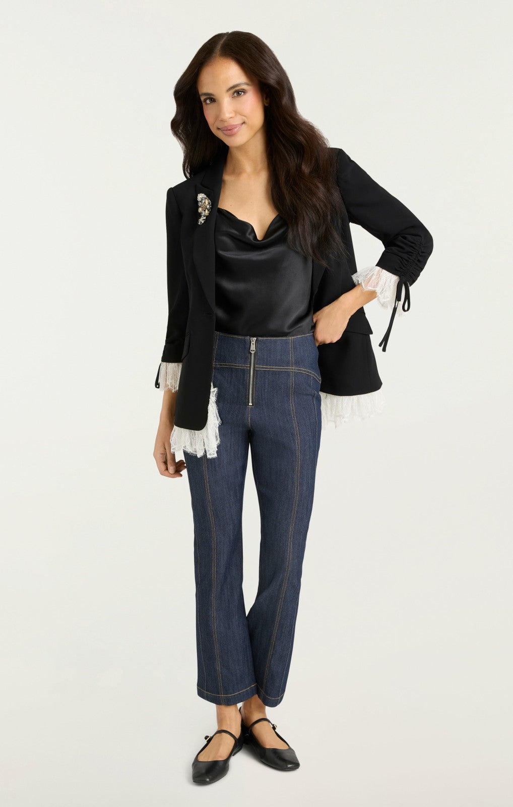 Women Roxie Blazer Black/Ivory